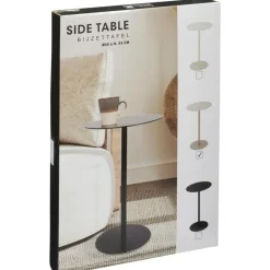 Home & Styling Bijzettafel Lugano - beige - D35x H53 cm - metaal