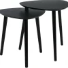 Home & Styling Bijzettafeltjes set 2x - zwart - 41 en 45 cm