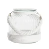 Home & Styling Kaarsen houder - windlicht - wit - 18 cm