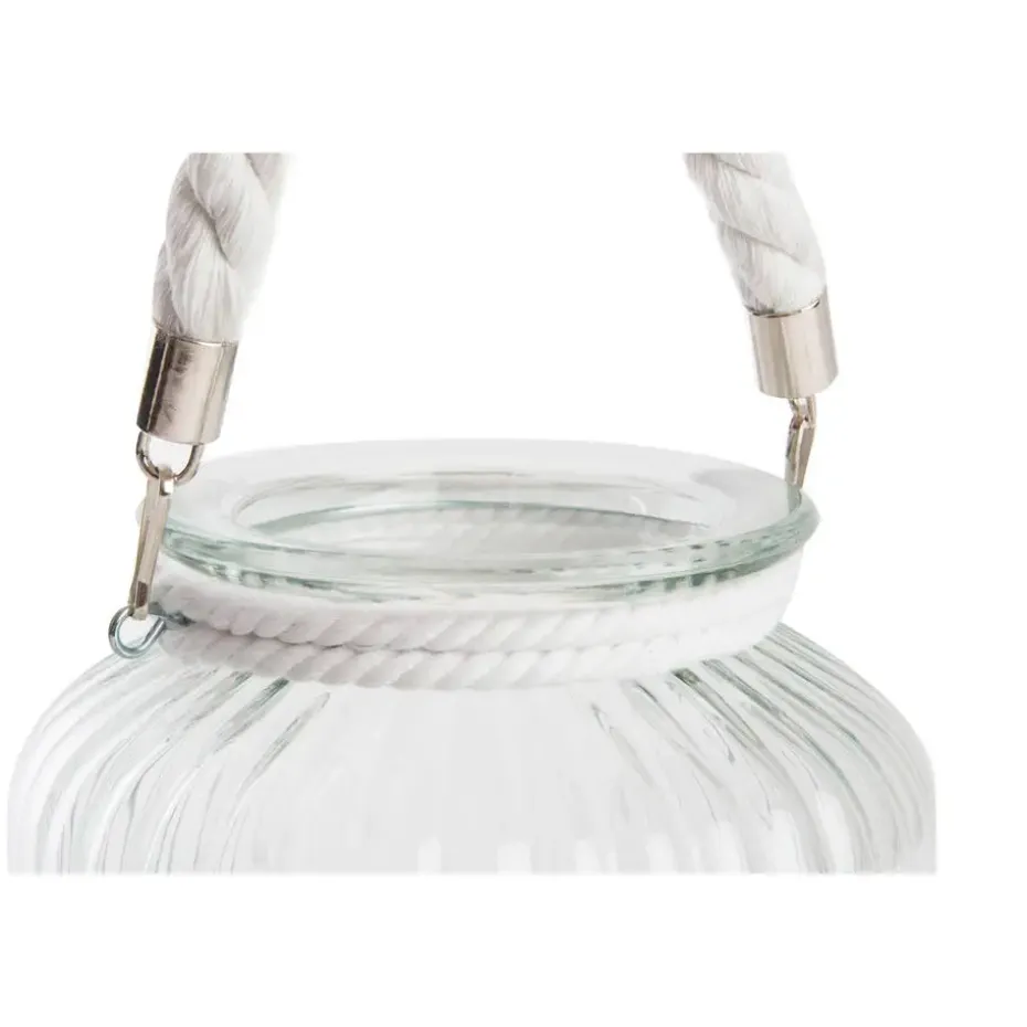 Home & Styling Kaarsen houder - windlicht - wit - 18 cm