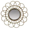 Home & Styling Ronde wandspiegel bohemian - bruin - bamboo- D45cm