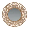 Home & Styling Spiegel - rond - naturel - 45cm - papier - wandspiegel
