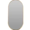 Home & Styling Wandspiegel - ovaal - metaal - goud - 72 x 32 cm
