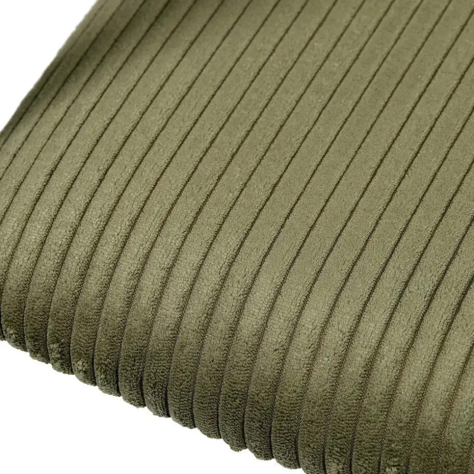 Home Deco - Poefje - opbergbox - rib - groen - 38 x 38cm