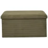 Home Deco - Poefje - opbergbox - rib - groen - 38 x 38cm