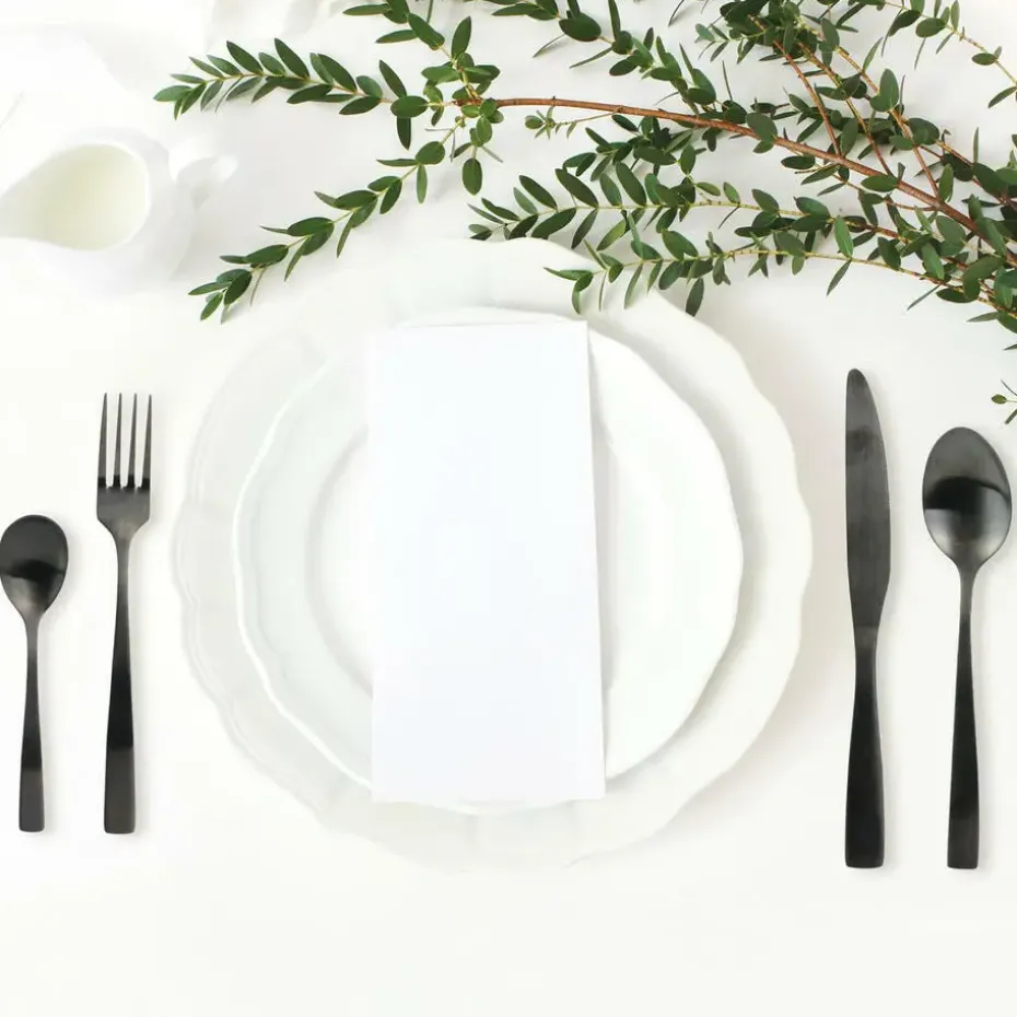 Home Deco Factory Bestekset - 16 delig - zwart - RVS - 4 personen