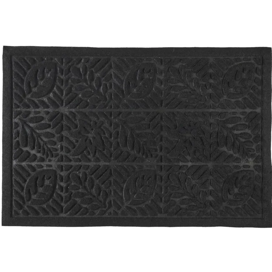Home deco factory Deurmat - anti slip - zwart - 40 x 60 cm