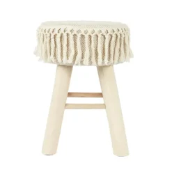 Home Deco Factory Krukje - hout - beige - bohemian - ibiza - deco