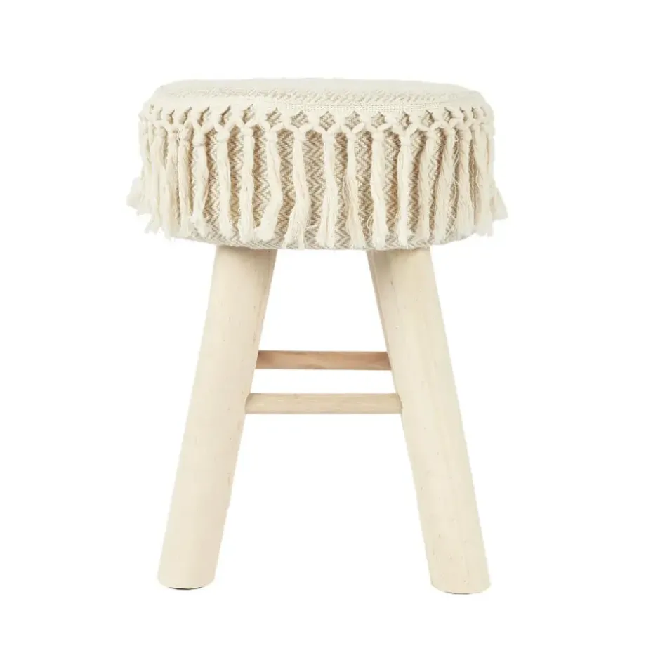 Home Deco Factory Krukje - hout - beige - bohemian - ibiza - deco