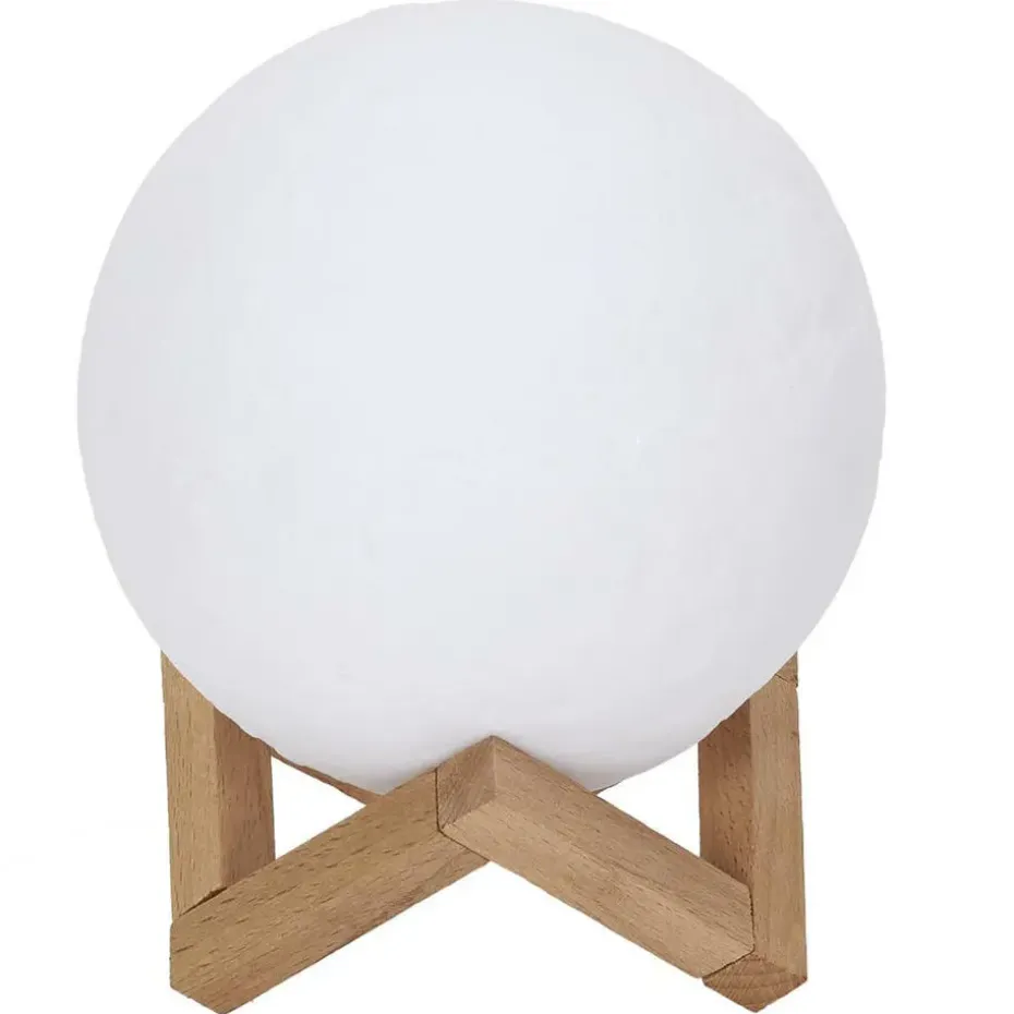Home Deco Factory Maanlamp - met houder - 3D - touch - oplaadbaar