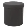 Home Deco Factory Poefje - opbergbox - zwart - 38 x 38cm