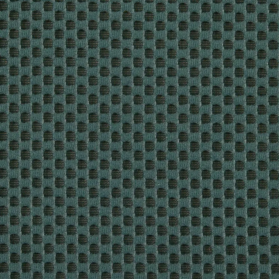 Home Deco Factory Poef/krukje - boucle - petrol - D37 x H44 cm