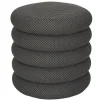 Home Deco Factory Poef/krukje - boucle - grijs - D37 x H44 cm