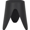 Home Deco Factory zit kruk - kunststof - zwart - 30 x 46 cm
