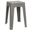 Home Deco Factory zit krukje/stoel - grijs - D34 x H47 cm