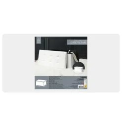 Home Deco Poef - Essence - MDF/polyester - wit - 76 x 38 cm