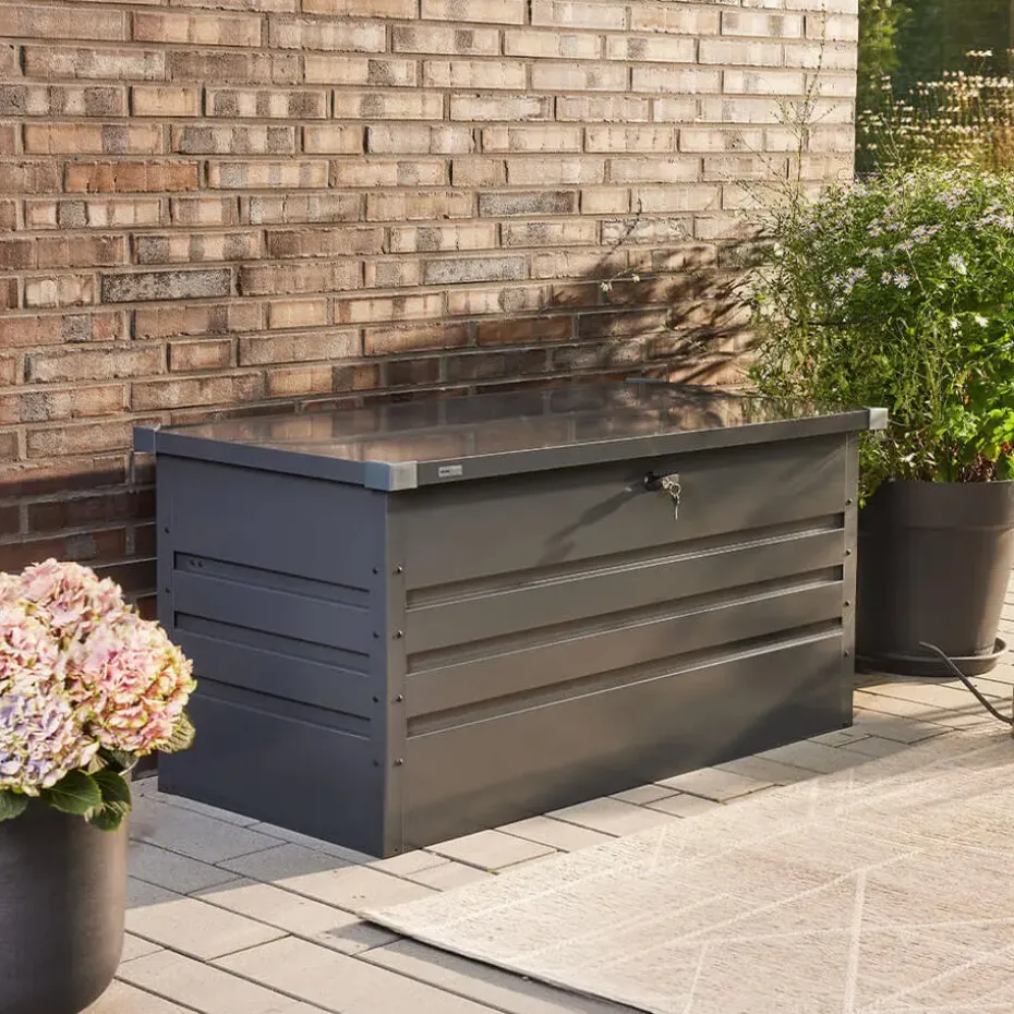 HOME DELUXE - Metalen opbergbox MEGABOX XL - 126 x 56 cm 400l antraciet