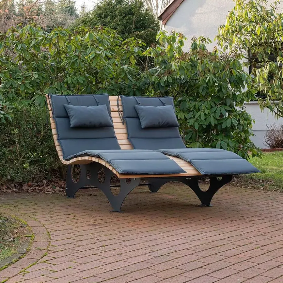 HOME DELUXE golfhouten ligstoel TAIGA incl. kussen Aantal: 2