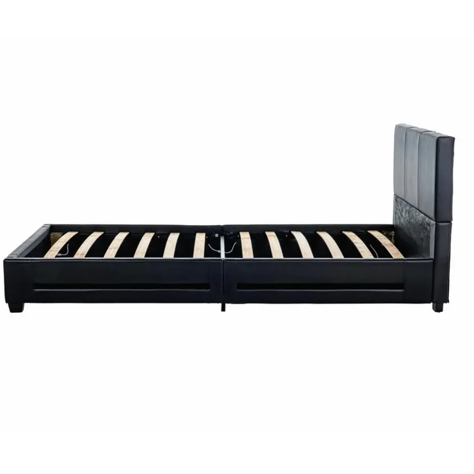 HOME DELUXE LED bed ASTEROID zwart 90 x 200 cm