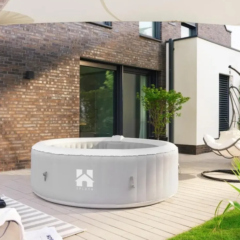 HOME DELUXE Opblaasbare whirlpool SPLASH Grijs