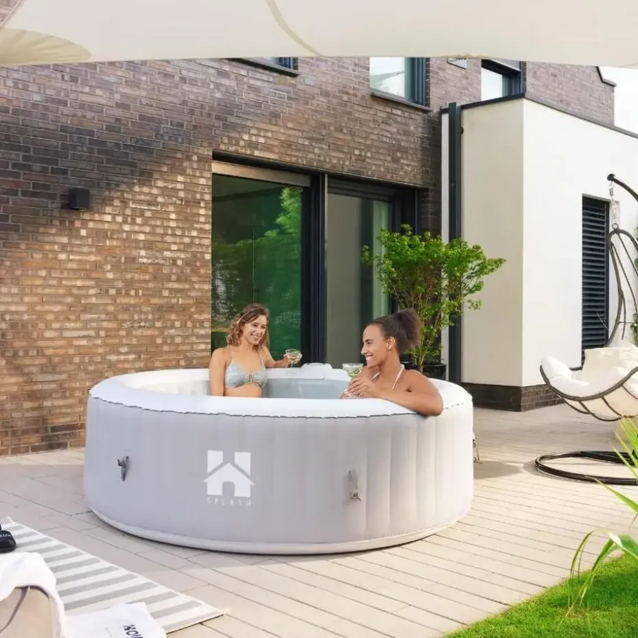 HOME DELUXE Opblaasbare whirlpool SPLASH Grijs