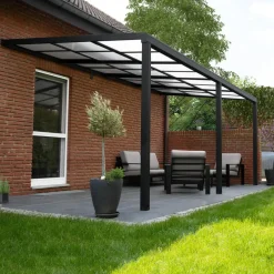HOME DELUXE SOLIS DELUXE terrasoverkapping grijs 579 x 295 x 233 / 272 cm