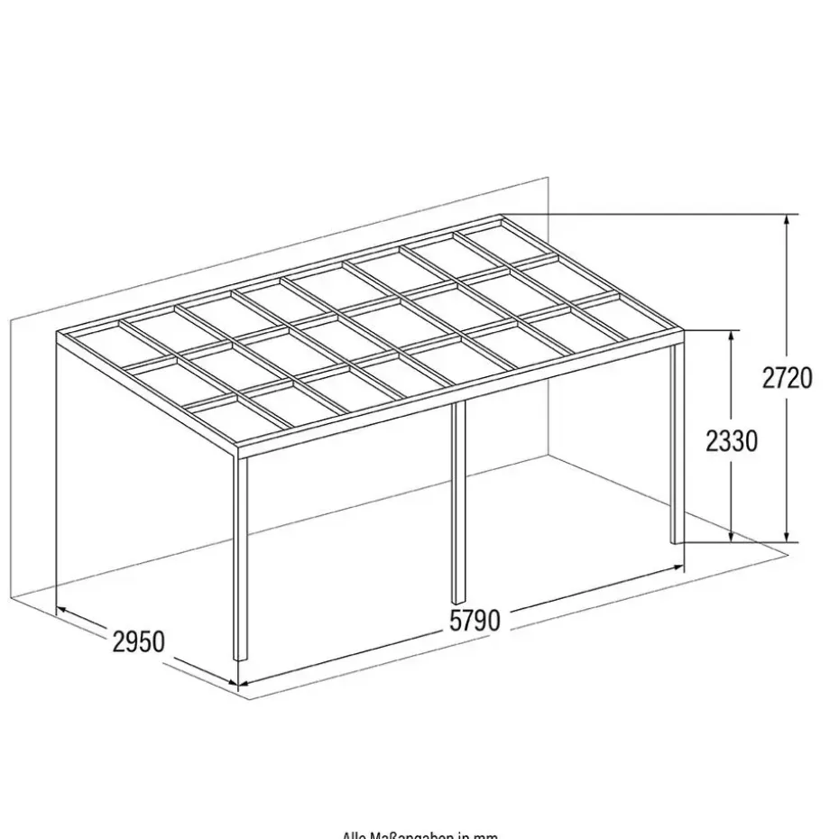 HOME DELUXE SOLIS DELUXE terrasoverkapping grijs 579 x 295 x 233 / 272 cm