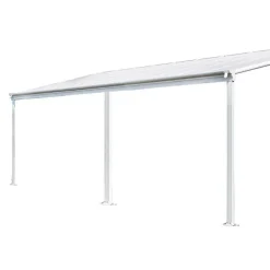 HOME DELUXE terrasoverkapping SOLIS wit 435 / 442 x 300 / 303 x 278 / 226 cm
