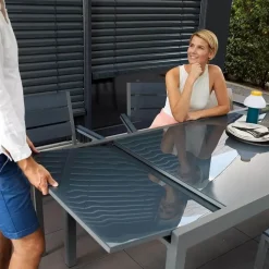HOME DELUXE tuintafel SOL - 240cm - Grijs