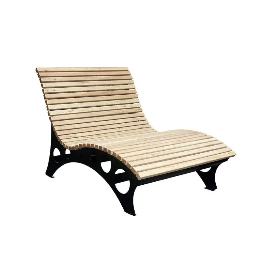 HOME DELUXE wave houten ligstoel TAIGA - 150 cm