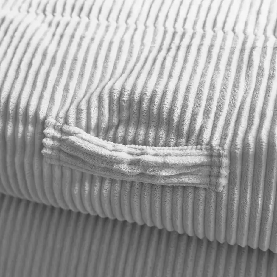 HOME DELUXE zitzak COSY lichtgrijs incl. krukje