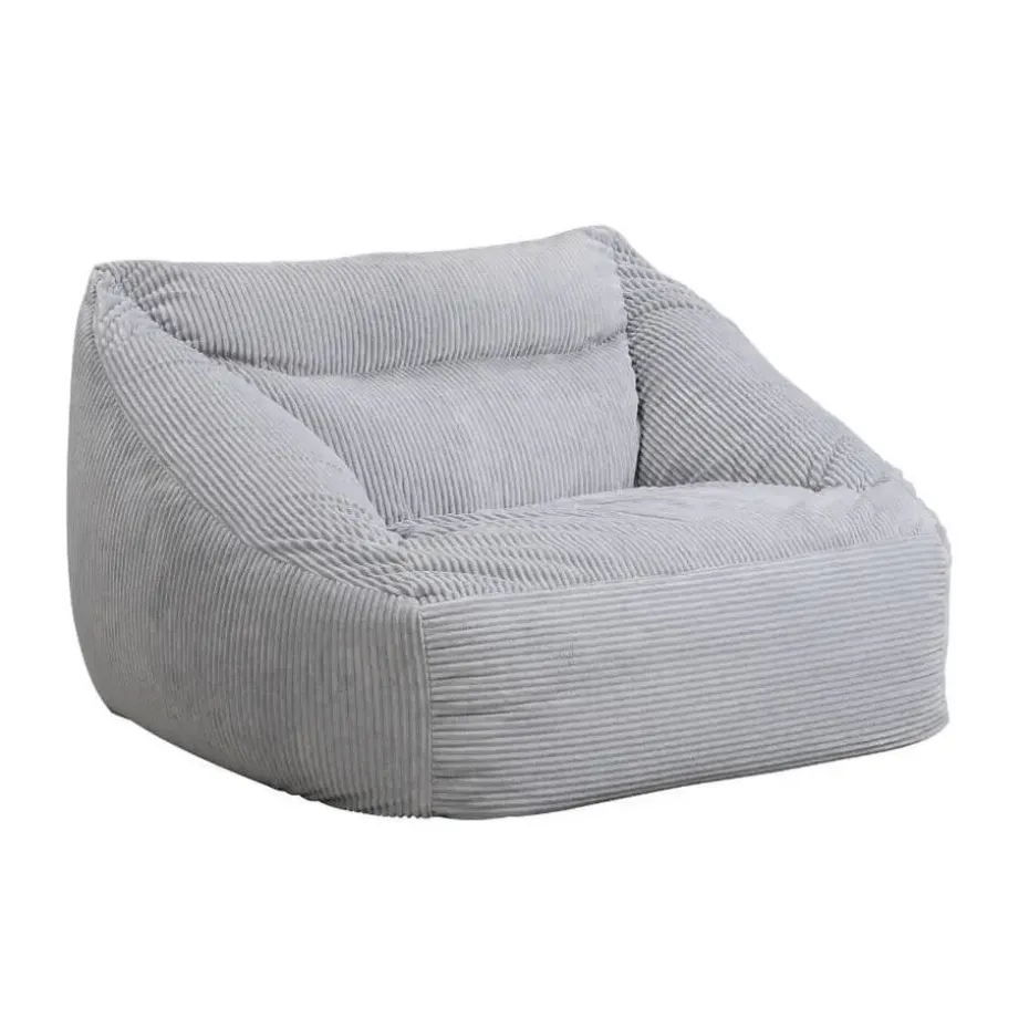 HOME DELUXE zitzak COSY lichtgrijs incl. krukje
