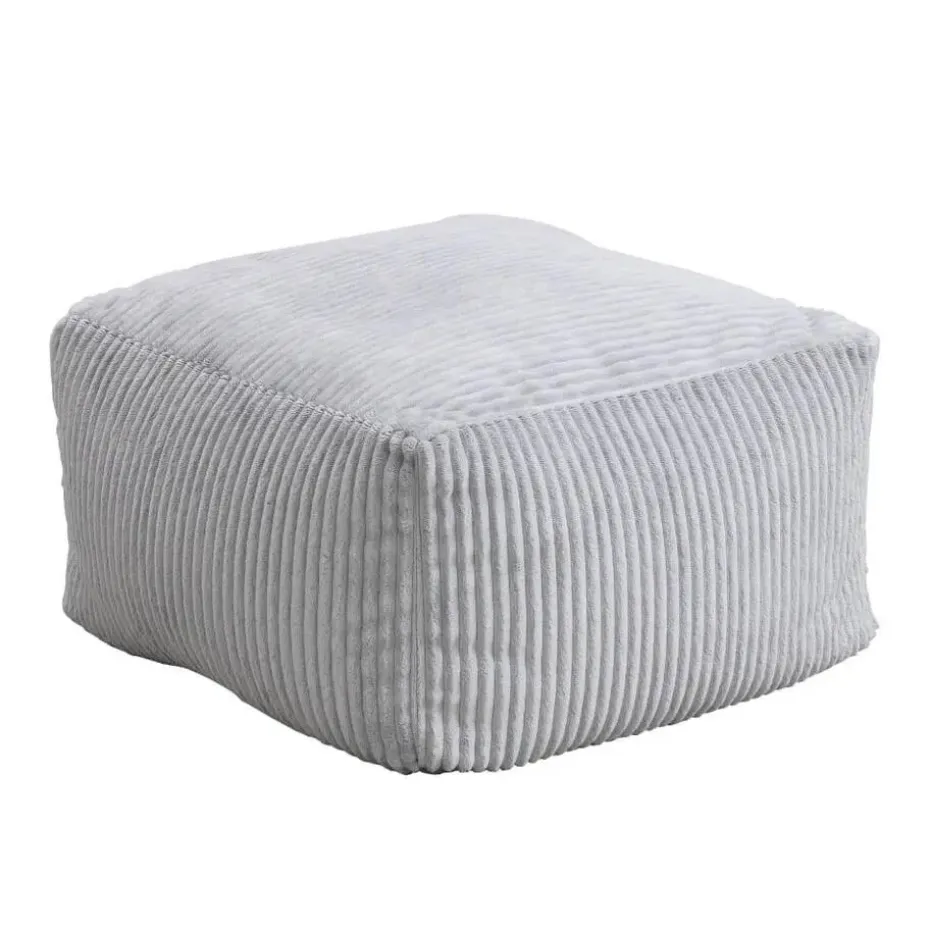 HOME DELUXE zitzak COSY lichtgrijs incl. krukje