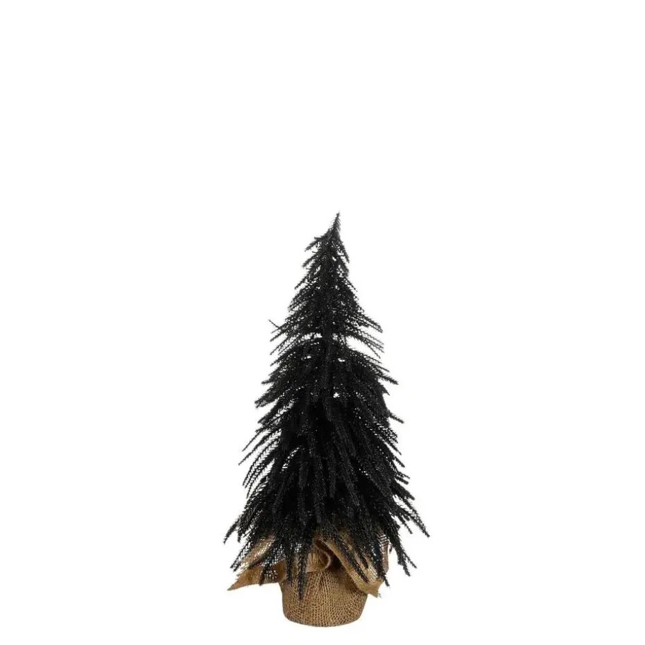 House of Seasons Kunstkerstboom in Jute - H45 x Ø25 cm - Zwart