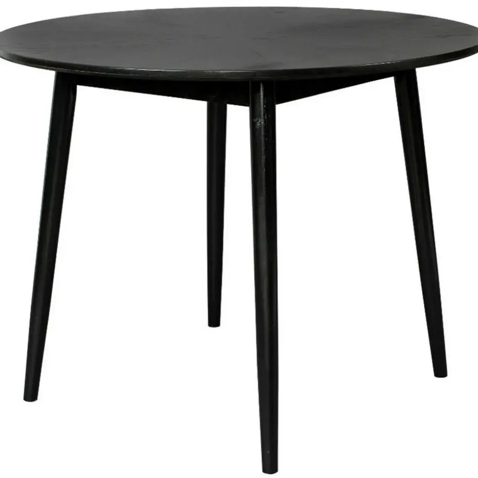 Housecraft Fabio Eettafel Rond Hout 120 cm Zwart