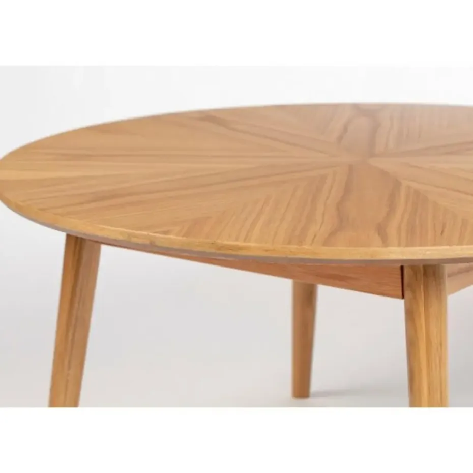 Housecraft Fabio Salontafel Rond Hout 80x80 cm Naturel