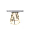 Housecraft Floris Eettafel Rond Glas 110 cm Goud