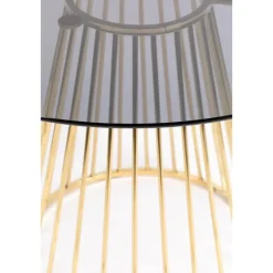 Housecraft Floris Eettafel Rond Glas 110 cm Goud