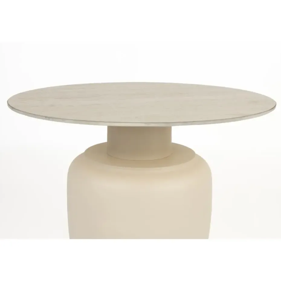 Housecraft Karula Bijzettafel Travetin-Look 60x60 cm Hoog Beige
