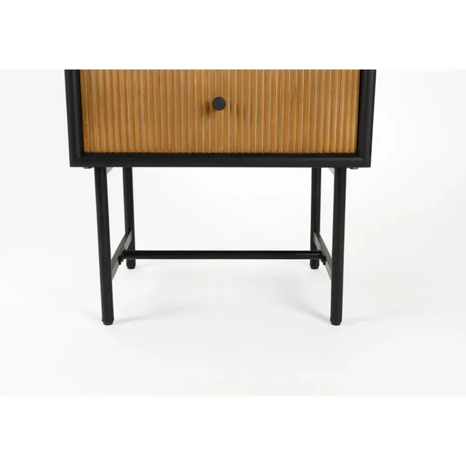 Housecraft Living Coztilla Kast/ Opbergkast Hoog Zwart/ Bruin