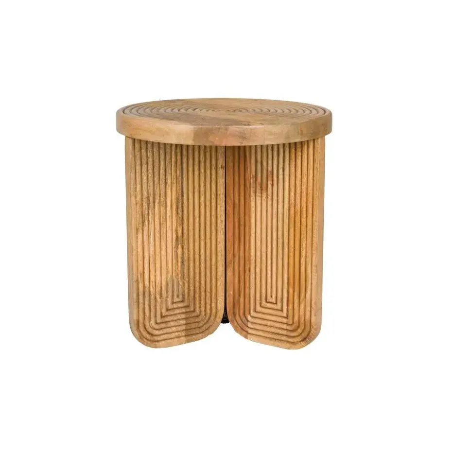 Housecraft Maeze Bijzettafel Hout Rond 40 cm - Bruin