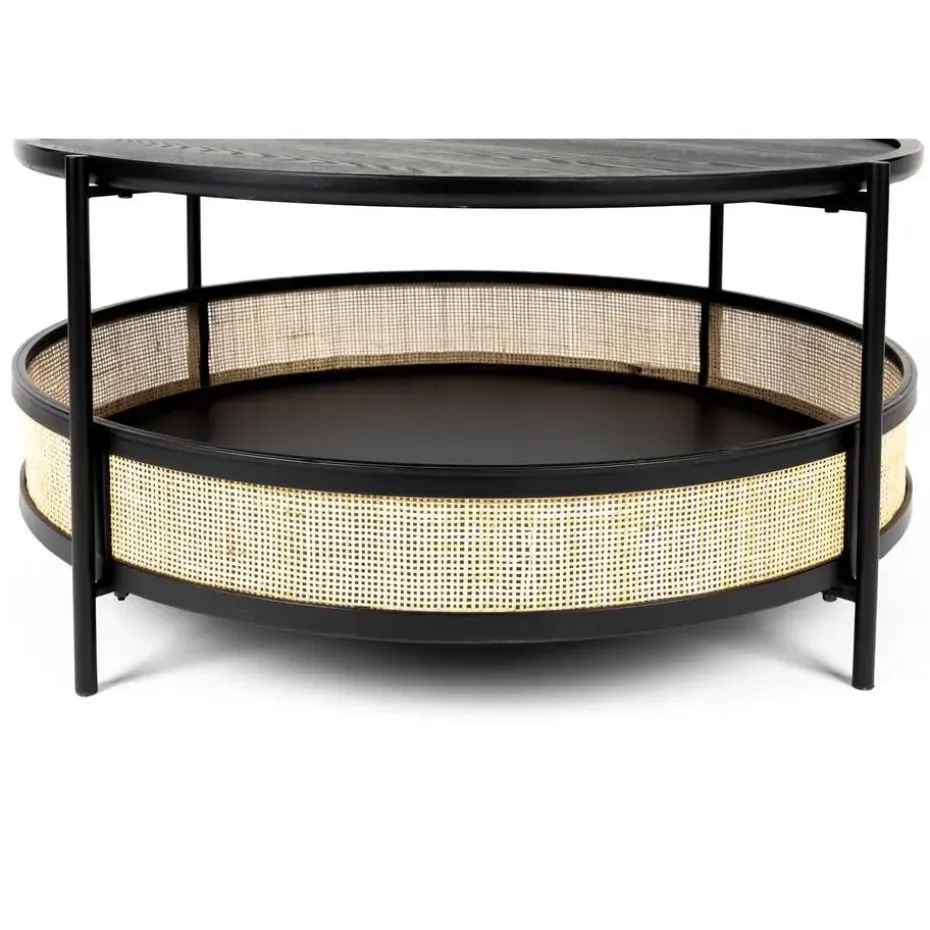 Housecraft Makoto Salontafel Rond 80x80 cm Zwart