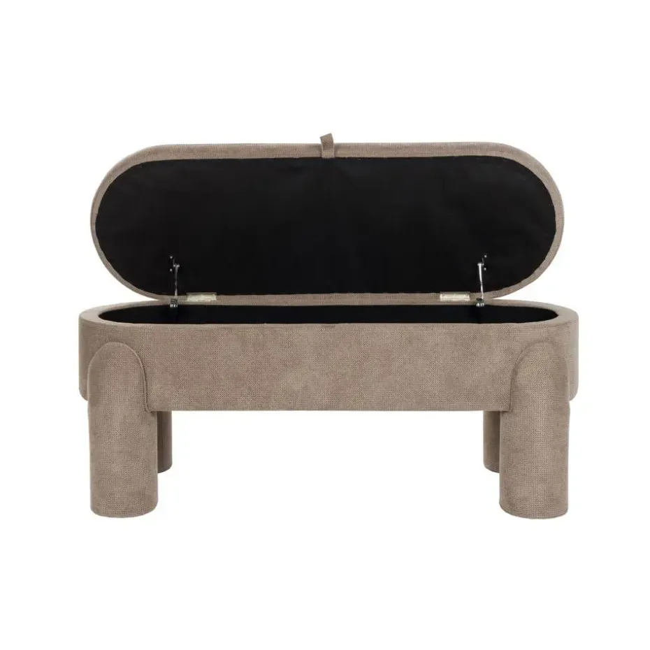 Housecraft Orly Bankje met opbergruimte 113 cm - Grijs