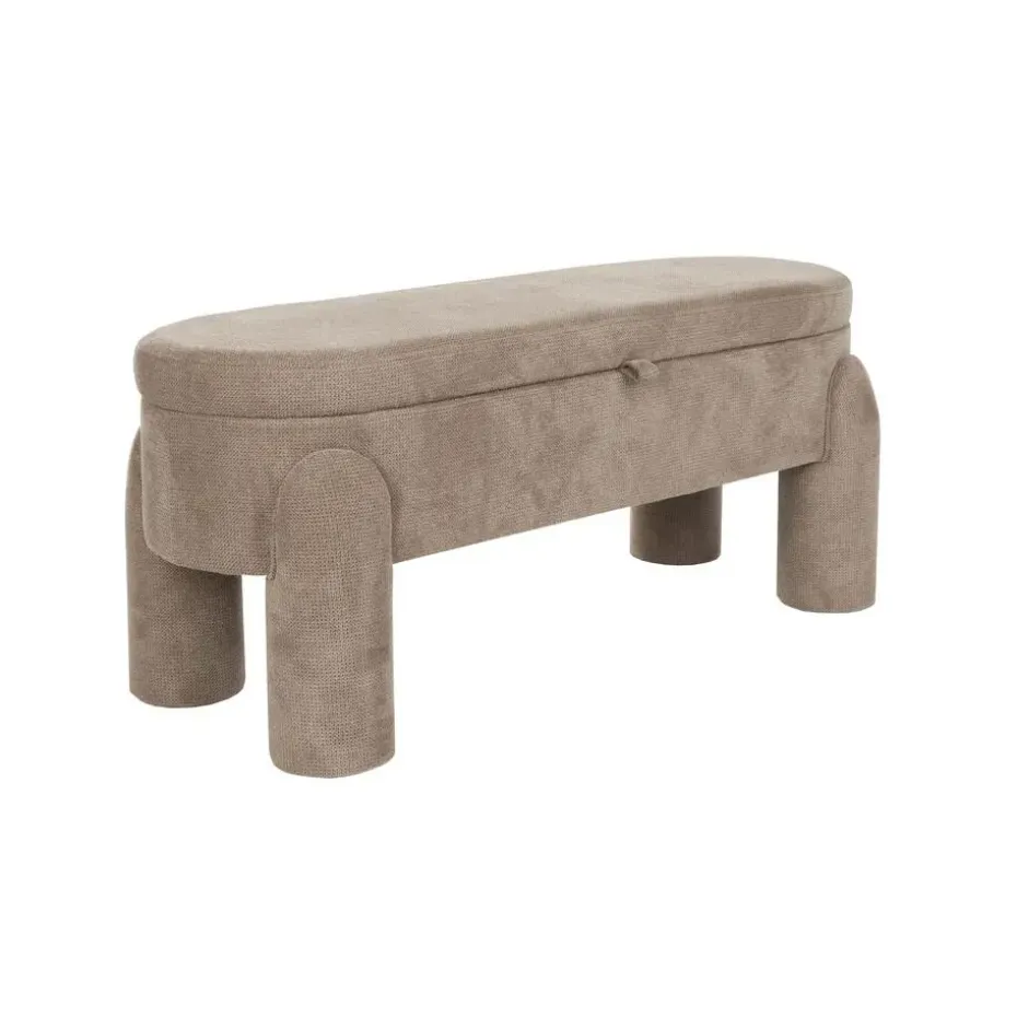 Housecraft Orly Bankje met opbergruimte 113 cm - Grijs