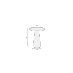 Housecraft Ringar Bijzettafel Rond Metaal 39,5x39,5 cm (L) Blauw
