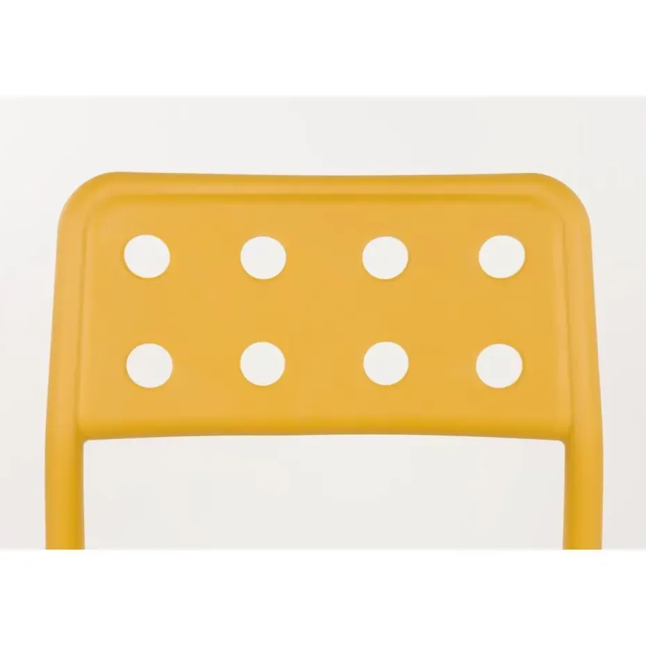 Housecraft Serra Tuinstoel/ Eetkamerstoelen Kunststof Geel - Set van 4