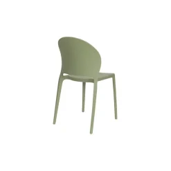 Housecraft Sjoerd Tuinstoelen/ Eetkamerstoelen Kunststof Groen - Set van 4