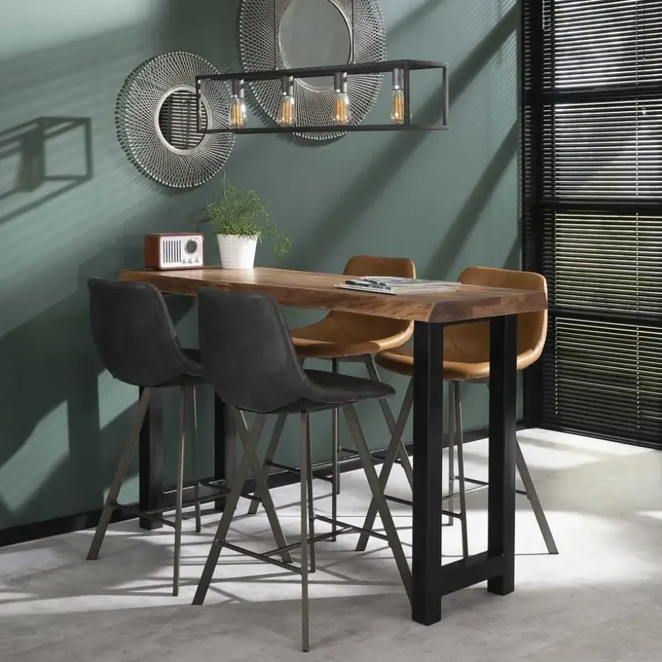 Hoyz - Bartafel Boomstam - 150cm breed - 4 Personen - 50x150x92