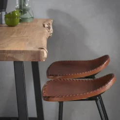 Hoyz - Bartafel Live Edge - 125cm Breed - 4 Personen - Hout - Bruin
