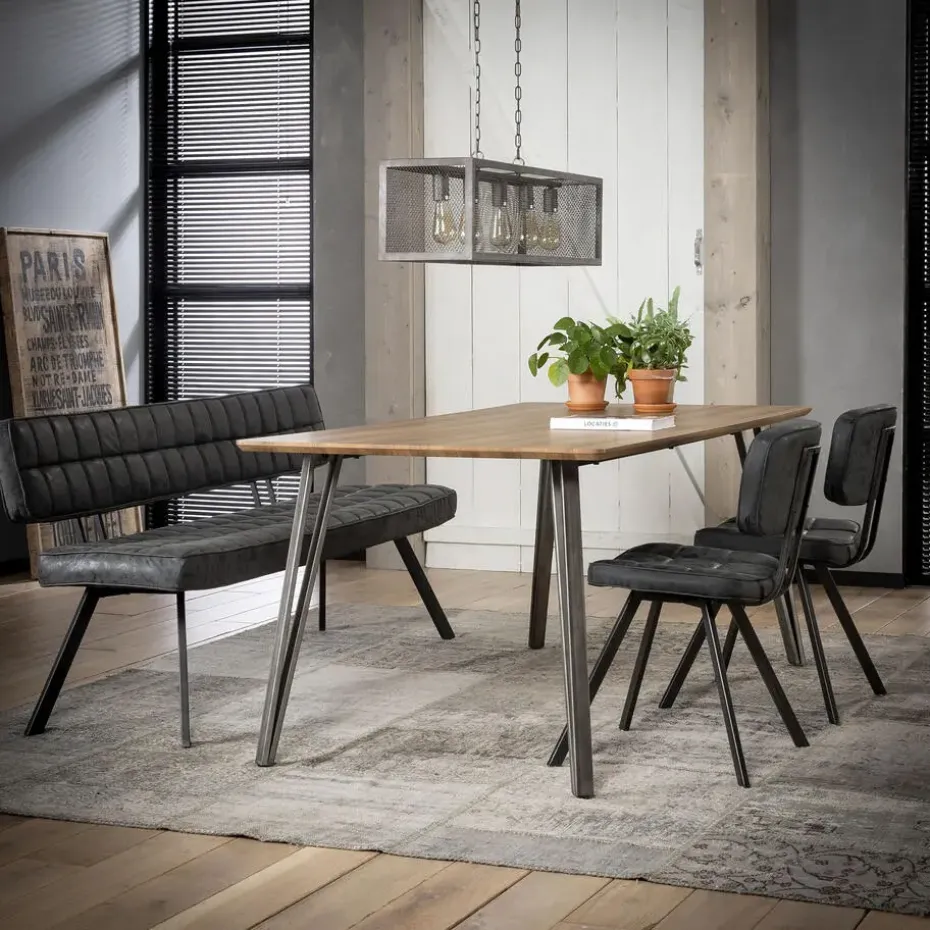 Hoyz - Eetkamerbank 180 cm - Kunstleer - 4 Personen